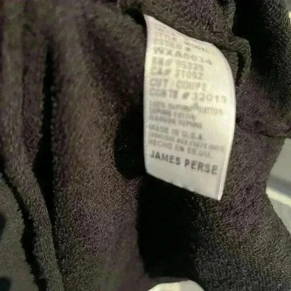 JAMES PERSE KNIT rough edge hem t shirt DRESS black size 2 - Picture 2 of 5